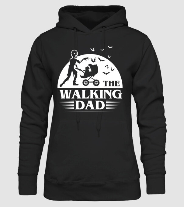 Walking dad model negru pe tricou