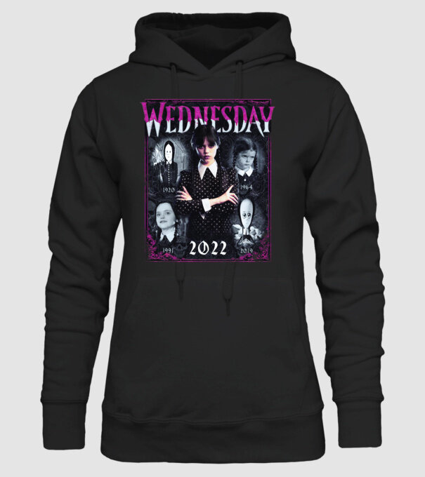 WEDNESDAY ADDAMS multi all time model negru pe tricou