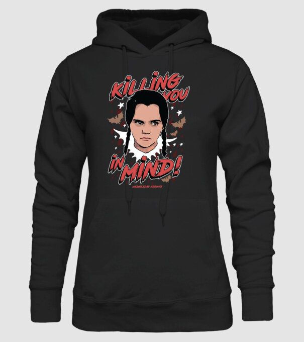 WEDNESDAY Killing You in my mind model negru pe tricou