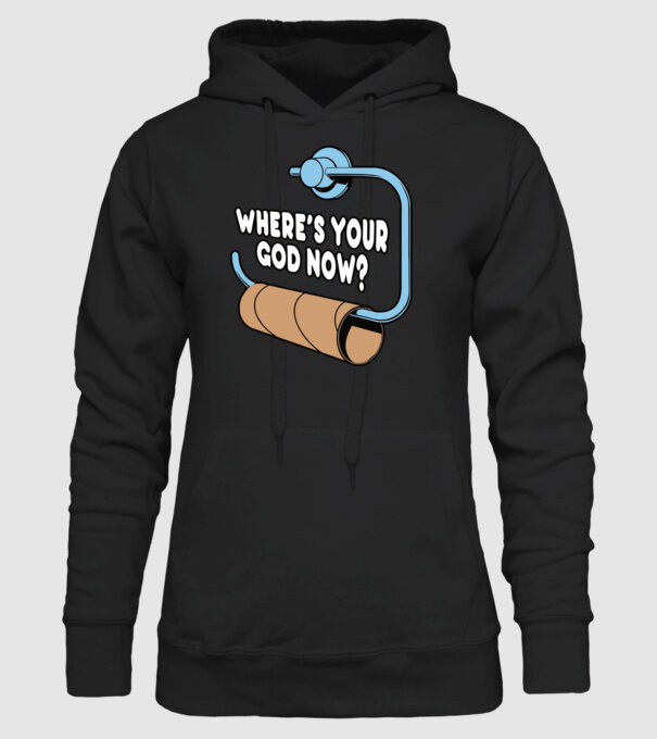 Where's your god now model negru pe tricou