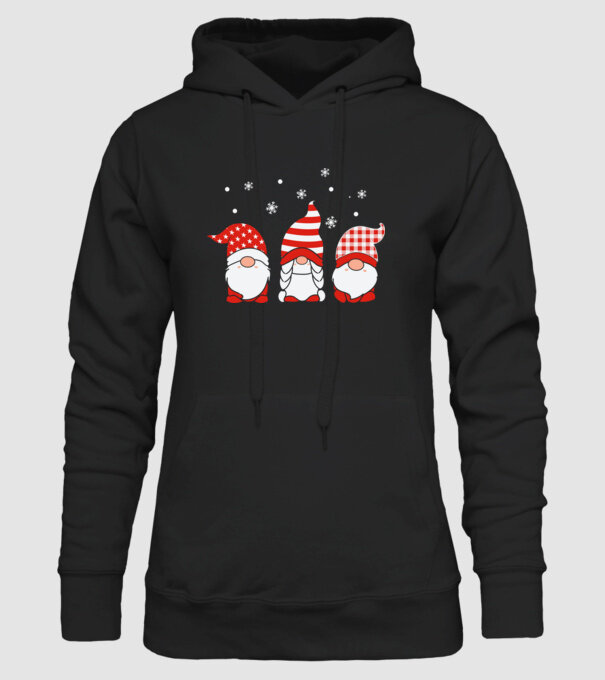 Xmas gnomes model negru pe tricou