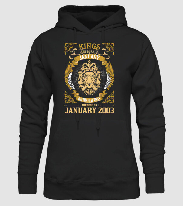 Ziua de naștere a Leului 2003 january model negru pe tricou