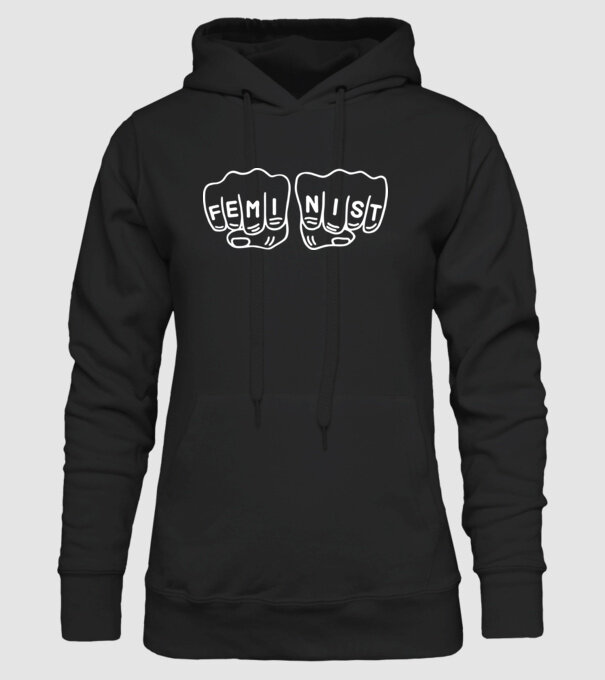 Feminist model negru pe tricou