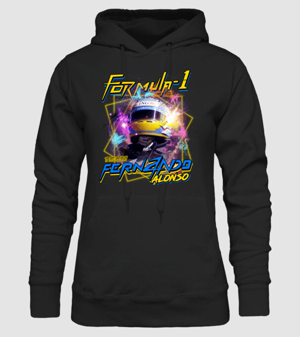FORMULA 1 ALONSO model negru pe tricou