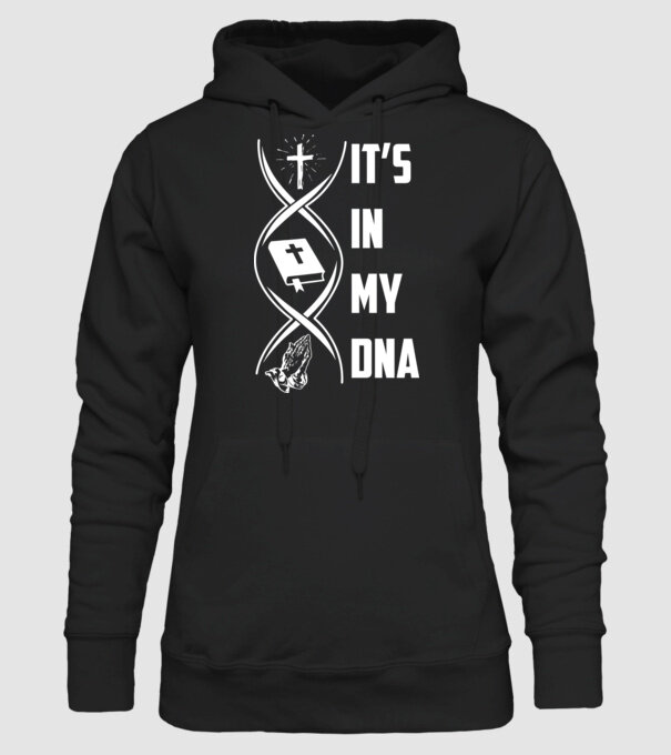 Its in my dna jesus model negru pe tricou