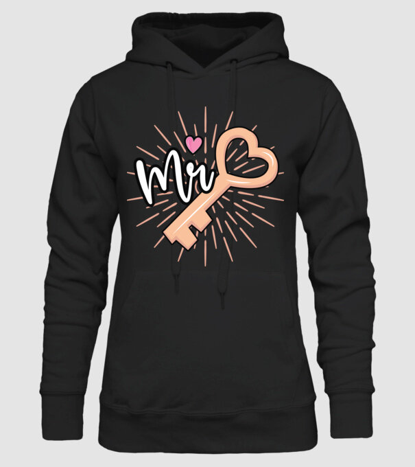 Mr key to the heart model negru pe tricou
