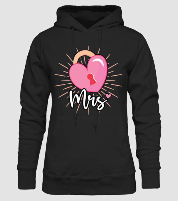 Mrs key to the heart model negru pe tricou