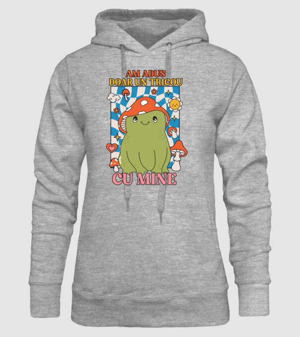 am adus doar un tricou cu mine! model gri pe tricou