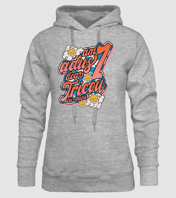 Am adus doar un tricou cu mine! model gri pe tricou