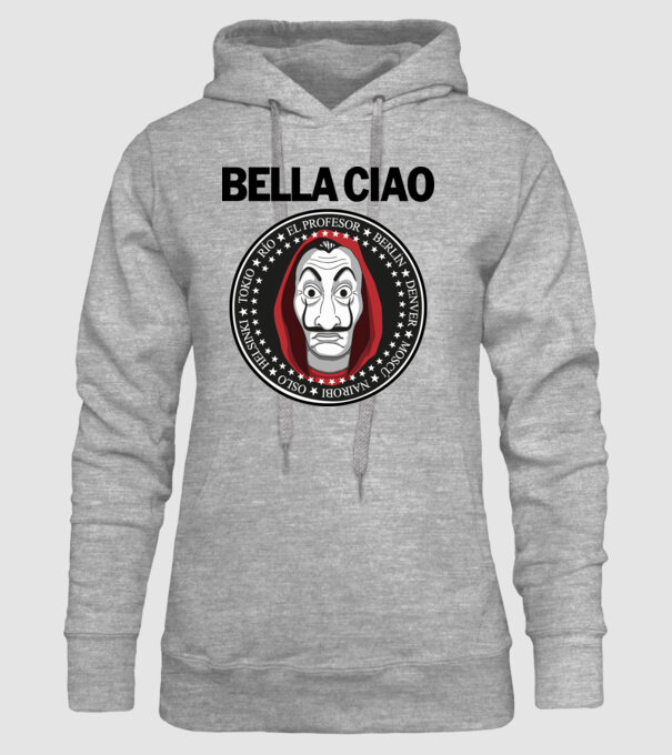 bella ciao stroke model gri pe tricou