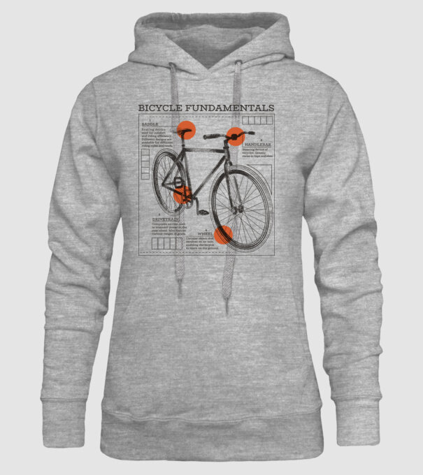 Bicycle fundamentals model gri pe tricou