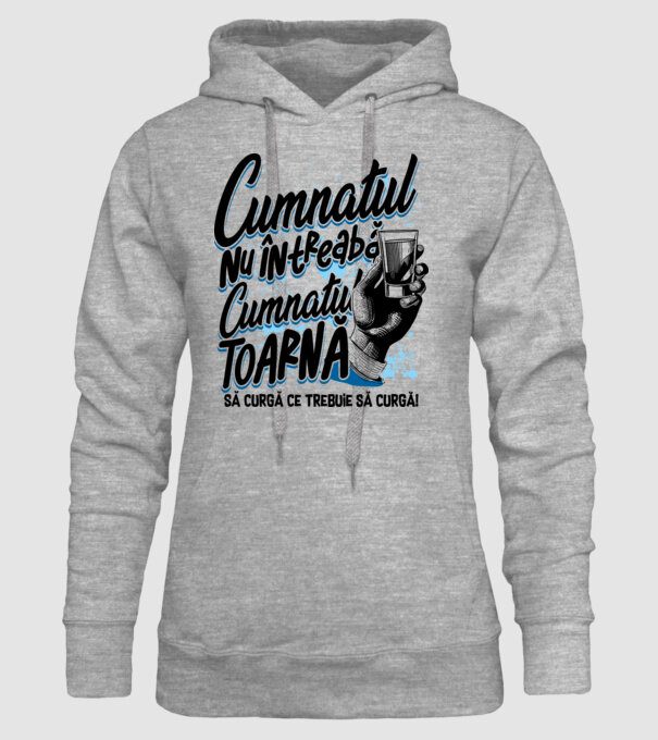 Cumnatul nu întreabă, cumnatul toarnă. Să curgă ce trebuie să curgă! model gri pe tricou