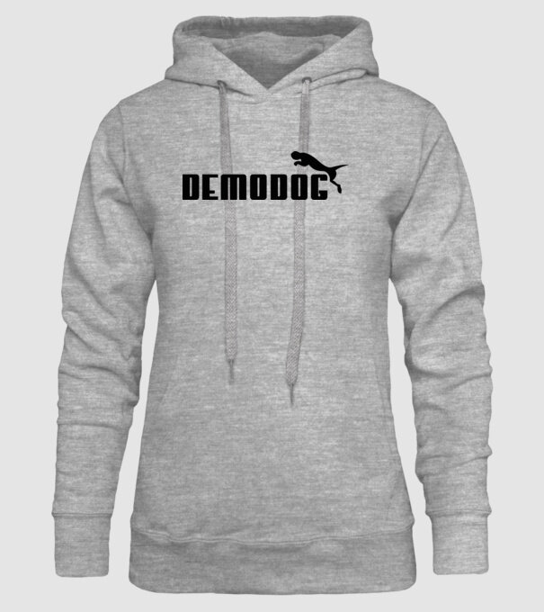 demodog logo black model gri pe tricou