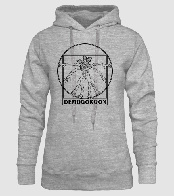 demogorgon da vinci model gri pe tricou