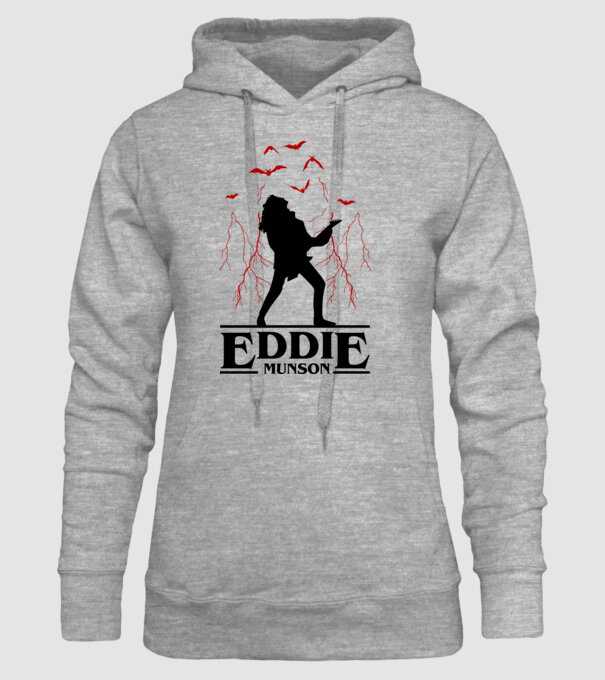eddie munson stranger things model gri pe tricou