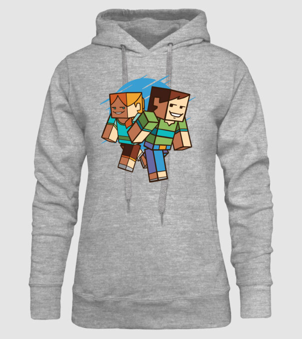 Minecraft model gri pe tricou