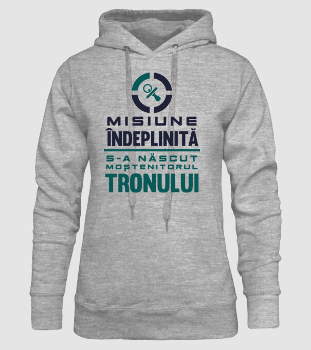 Misiune îndeplinită model gri pe tricou