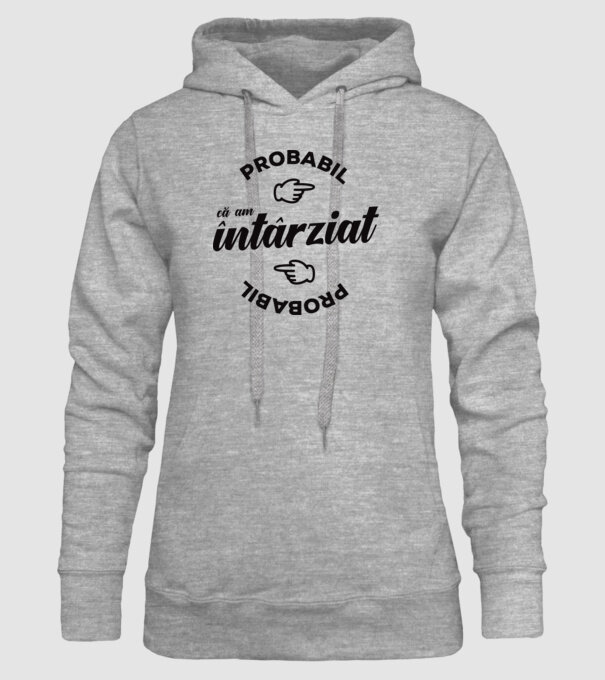 Probabil că am întârziat model gri pe tricou