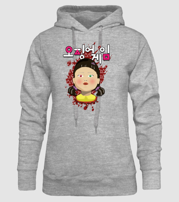 red light green light doll model gri pe tricou
