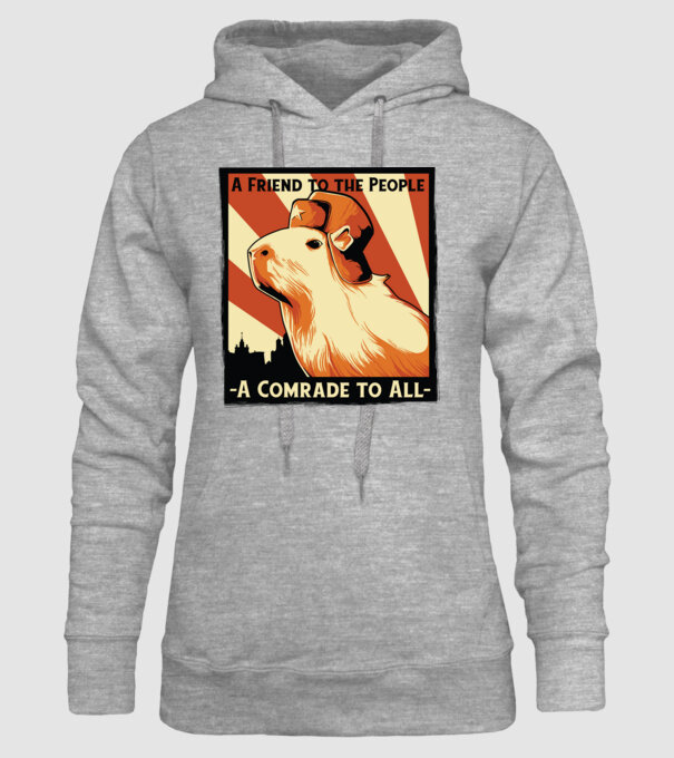 Soviet Capybara model gri pe tricou