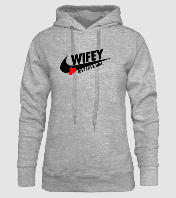 Wifey Just love him model gri pe tricou