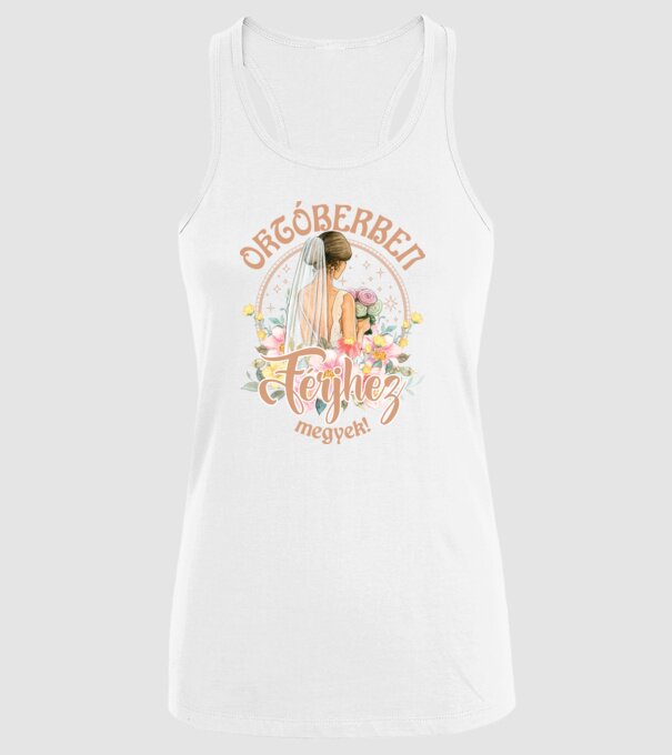 mă mărit - în octombrie model alb pe tricou