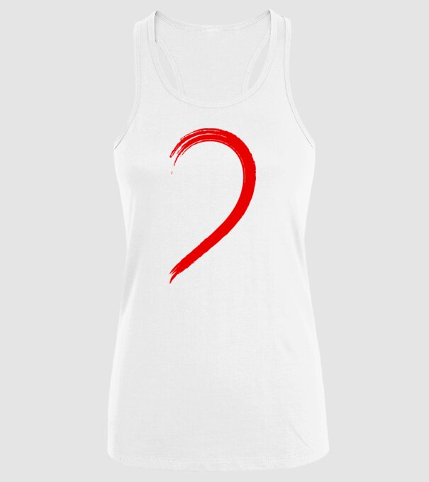Inimă pereche stânga model alb pe tricou