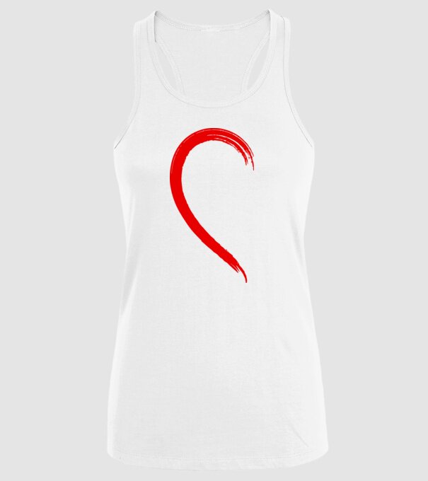 Inimă pereche dreapta model alb pe tricou