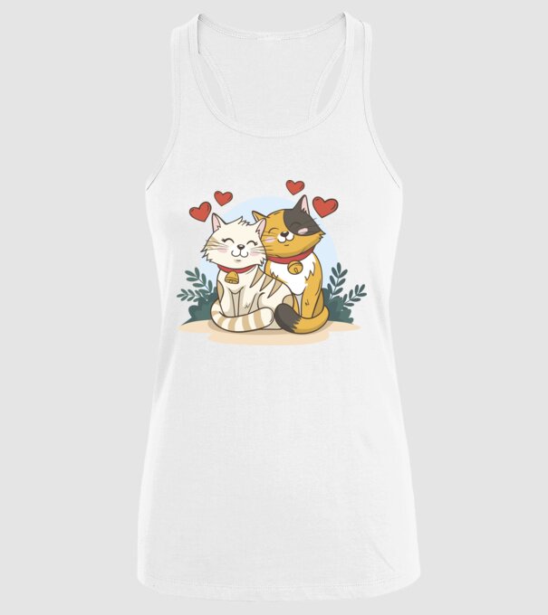 PISICUȚE ÎNDRĂGOSTITE 4 model alb pe tricou