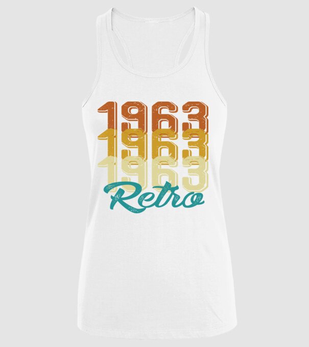 1963 Retro model alb pe tricou