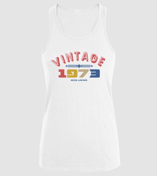 1973 Ediție limitată model alb pe tricou
