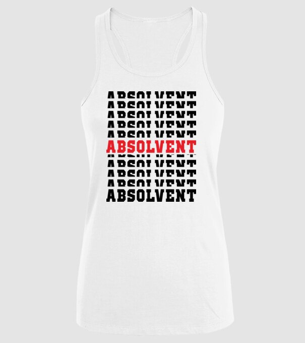 absolvent 2022 model alb pe tricou