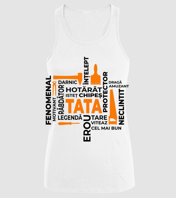 Acronimele tatălui model alb pe tricou
