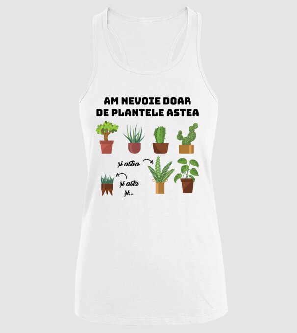am nevoie doar de plantele astea model alb pe tricou