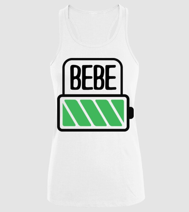 Bebe încărcat model alb pe tricou