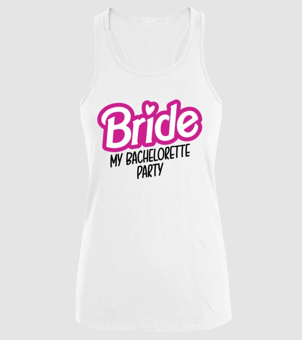 Bride Barbie model alb pe tricou