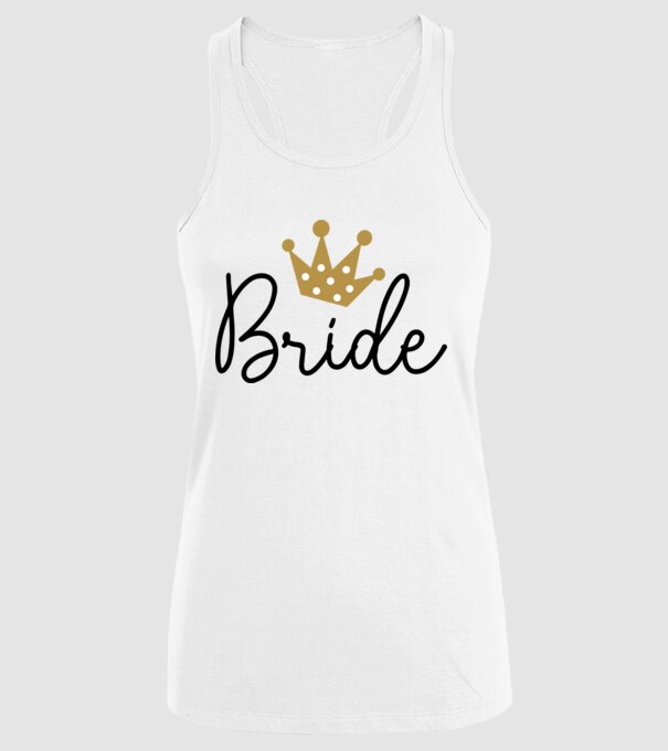 Bride princess model alb pe tricou