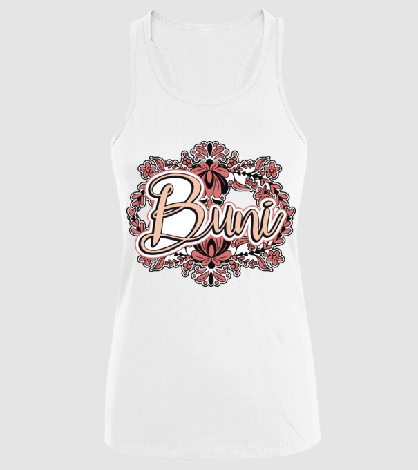Buni model alb pe tricou