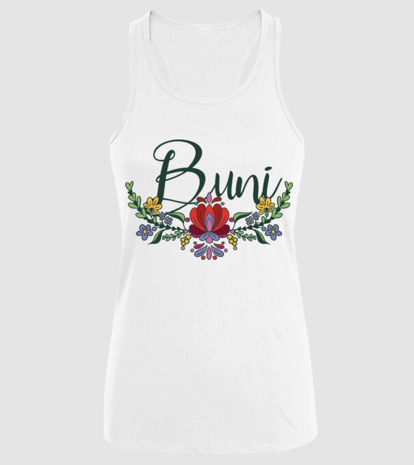 Buni model alb pe tricou