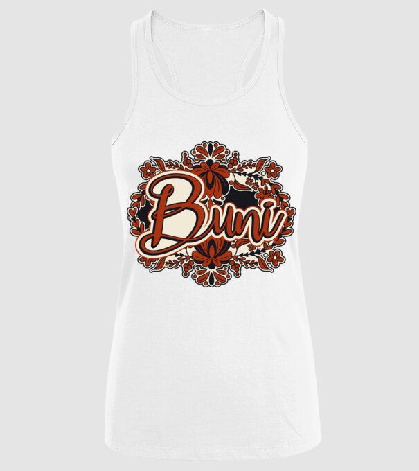 Buni model alb pe tricou