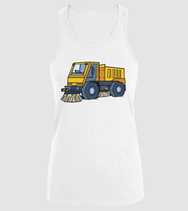 Camioane model alb pe tricou