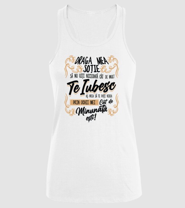 Cât de minunată ești model alb pe tricou
