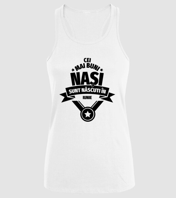 Cei mai buni nași sunt născuți în iunie. model alb pe tricou