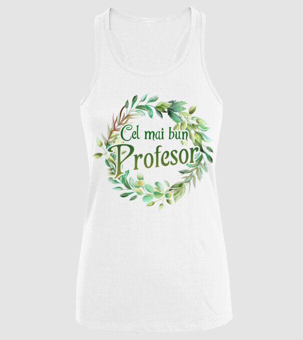Cel mai bun profesor model alb pe tricou