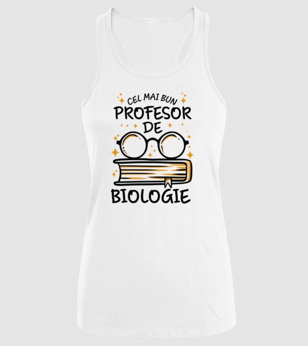 Cel mai profesor biologie model alb pe tricou