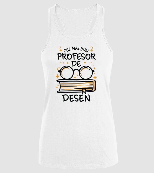 Cel mai profesor de desen model alb pe tricou