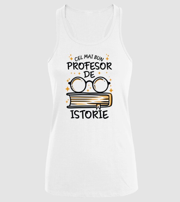Cel mai profesor istorie model alb pe tricou
