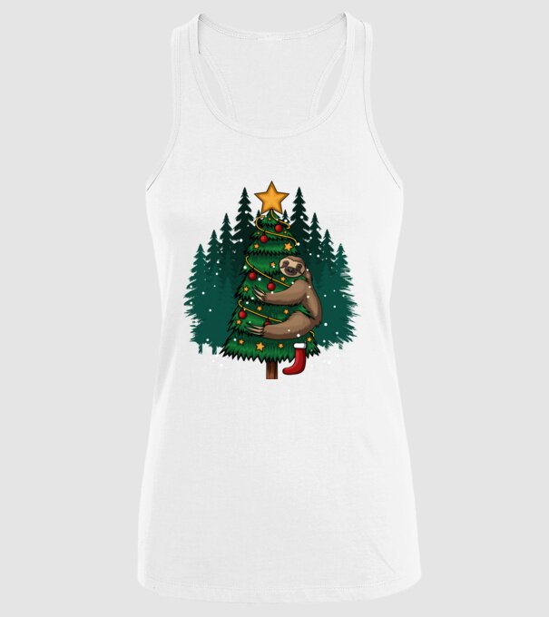 Christmas model alb pe tricou