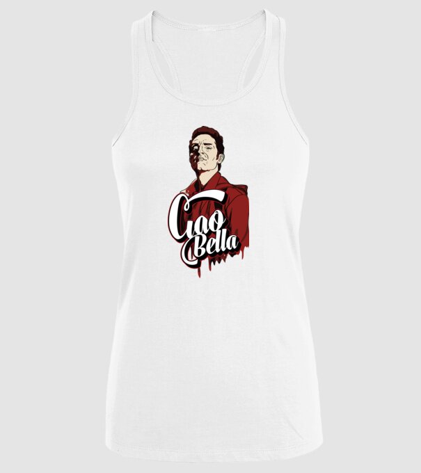 ciao bella berlin model alb pe tricou