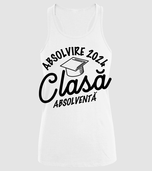 Clasă absolventă model alb pe tricou